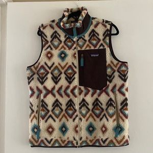 Patagonia Aztec Fern Retro Pile Vest size L